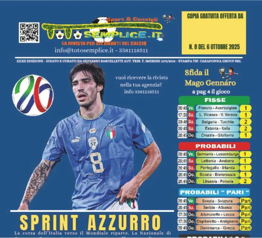 La corsa dell’Italia verso il Mondiale riparte. Il cammino degli Azzurri riprenderà sabato 11 ottobre