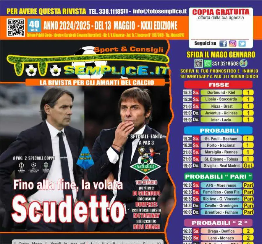 La volata scudetto, fino alla fine. Tutto in 180 minuti.
